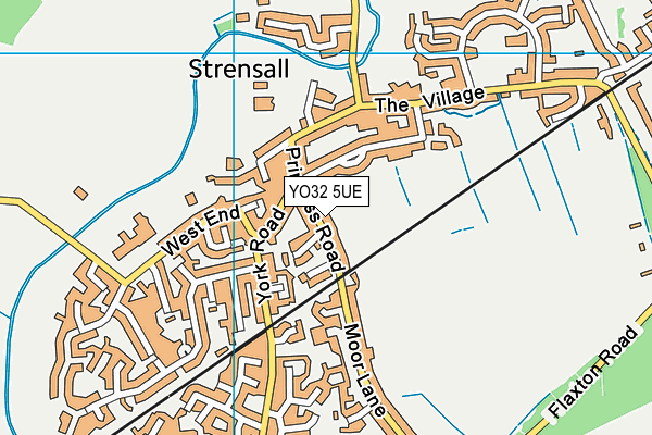 YO32 5UE map - OS VectorMap District (Ordnance Survey)