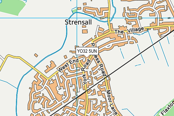 YO32 5UN map - OS VectorMap District (Ordnance Survey)
