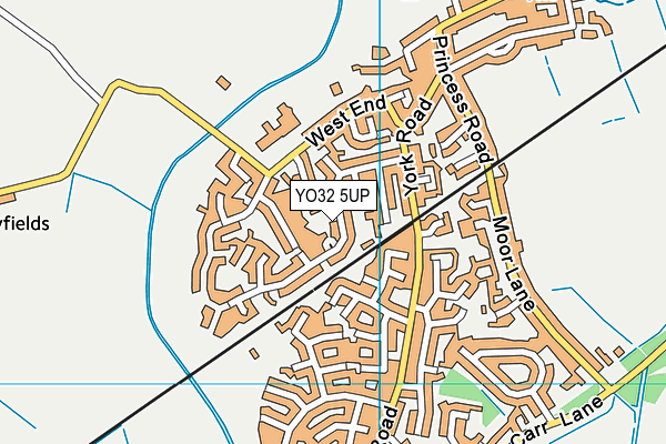 YO32 5UP map - OS VectorMap District (Ordnance Survey)