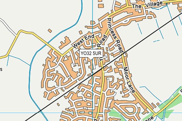YO32 5UR map - OS VectorMap District (Ordnance Survey)