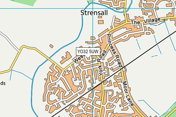 YO32 5UW map - OS VectorMap District (Ordnance Survey)