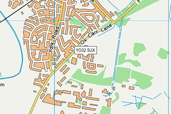 YO32 5UX map - OS VectorMap District (Ordnance Survey)