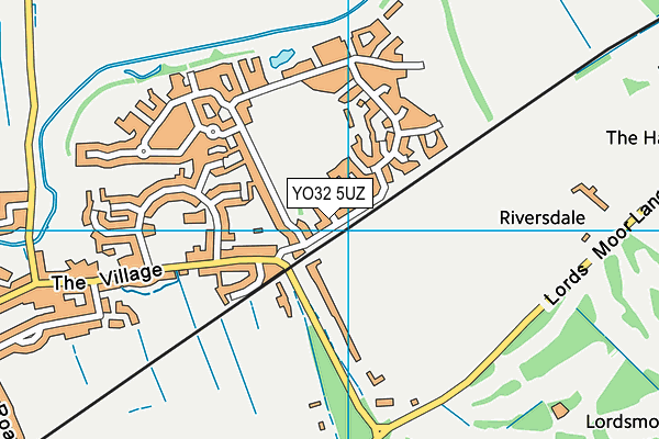 YO32 5UZ map - OS VectorMap District (Ordnance Survey)