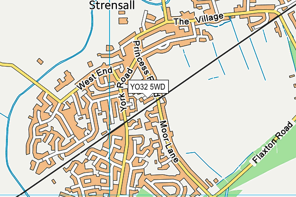 YO32 5WD map - OS VectorMap District (Ordnance Survey)
