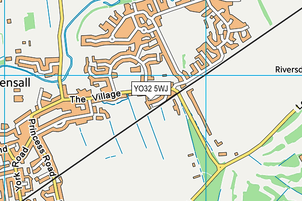 YO32 5WJ map - OS VectorMap District (Ordnance Survey)