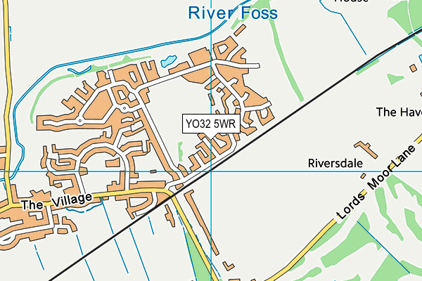 YO32 5WR map - OS VectorMap District (Ordnance Survey)