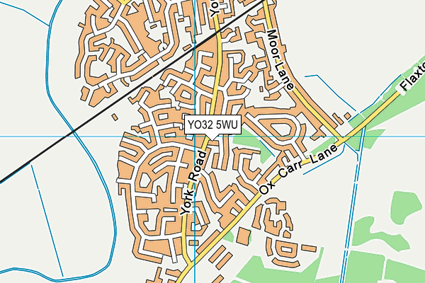 YO32 5WU map - OS VectorMap District (Ordnance Survey)