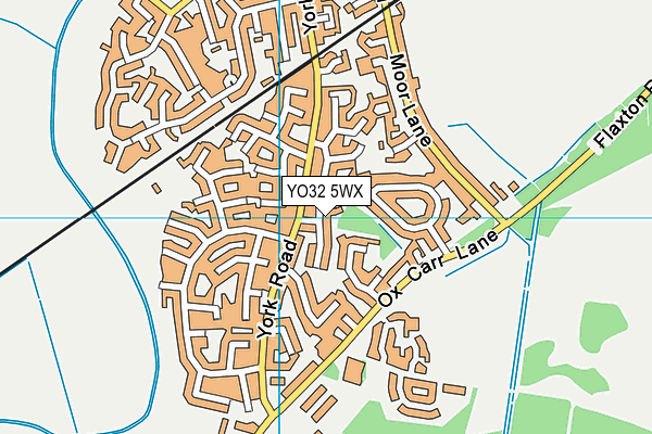 YO32 5WX map - OS VectorMap District (Ordnance Survey)