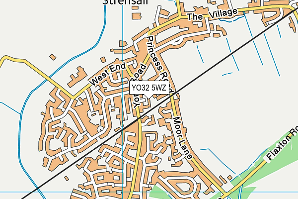 YO32 5WZ map - OS VectorMap District (Ordnance Survey)