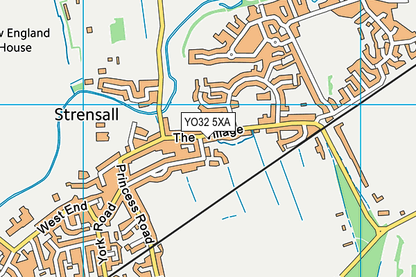 YO32 5XA map - OS VectorMap District (Ordnance Survey)
