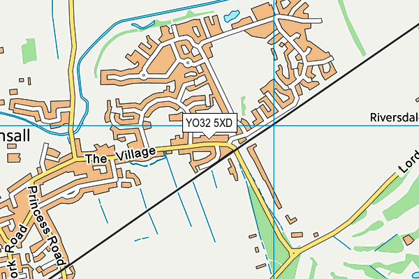 YO32 5XD map - OS VectorMap District (Ordnance Survey)