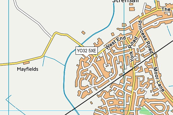 YO32 5XE map - OS VectorMap District (Ordnance Survey)