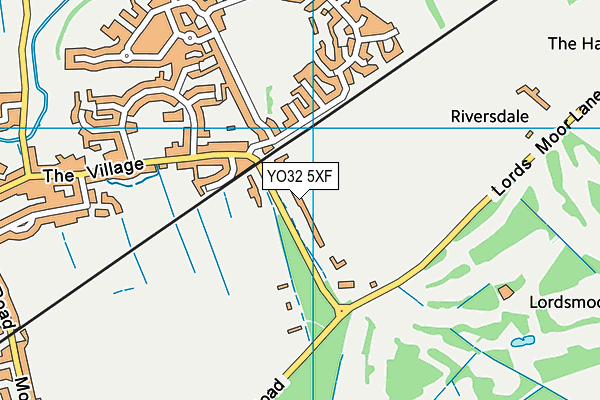 YO32 5XF map - OS VectorMap District (Ordnance Survey)