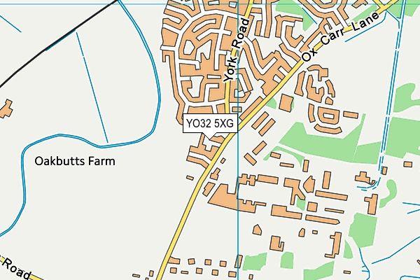 YO32 5XG map - OS VectorMap District (Ordnance Survey)