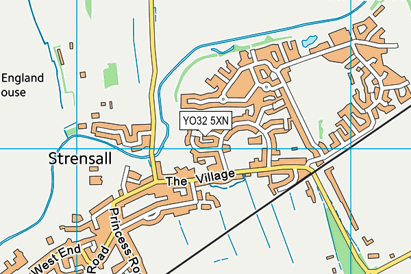 YO32 5XN map - OS VectorMap District (Ordnance Survey)