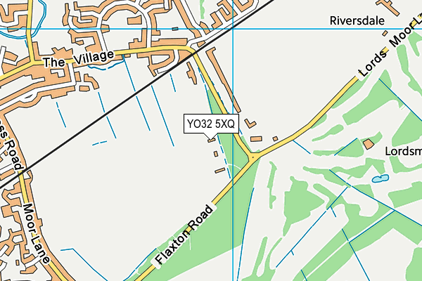 YO32 5XQ map - OS VectorMap District (Ordnance Survey)