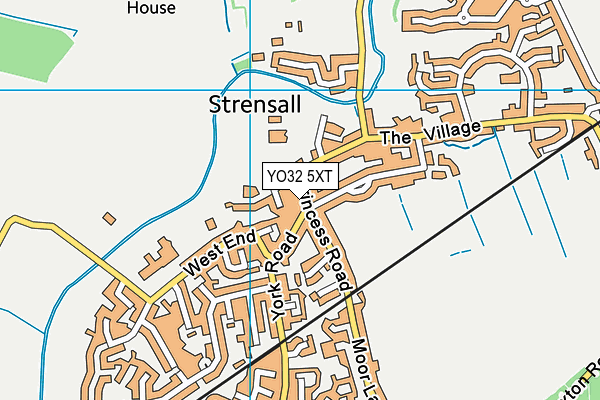 YO32 5XT map - OS VectorMap District (Ordnance Survey)