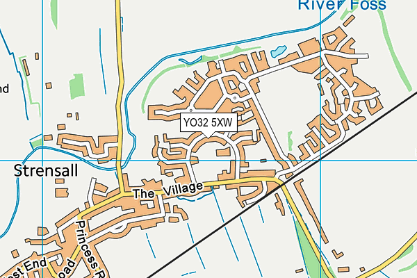 YO32 5XW map - OS VectorMap District (Ordnance Survey)