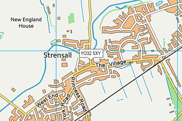 YO32 5XY map - OS VectorMap District (Ordnance Survey)