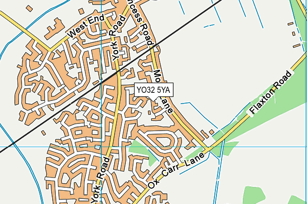 YO32 5YA map - OS VectorMap District (Ordnance Survey)