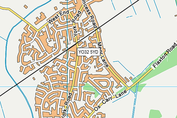 YO32 5YD map - OS VectorMap District (Ordnance Survey)