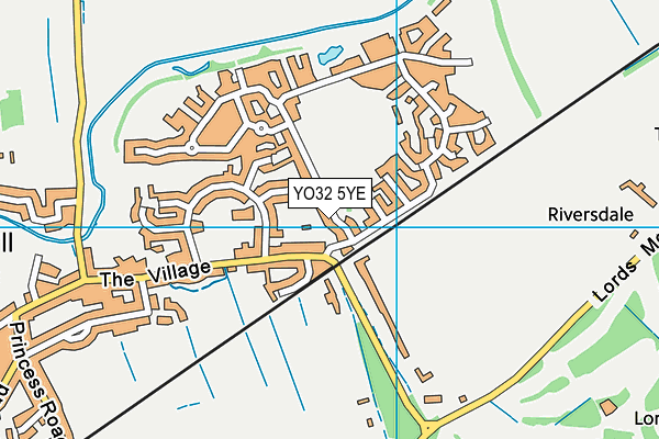 YO32 5YE map - OS VectorMap District (Ordnance Survey)