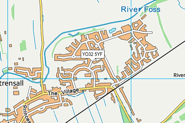 YO32 5YF map - OS VectorMap District (Ordnance Survey)