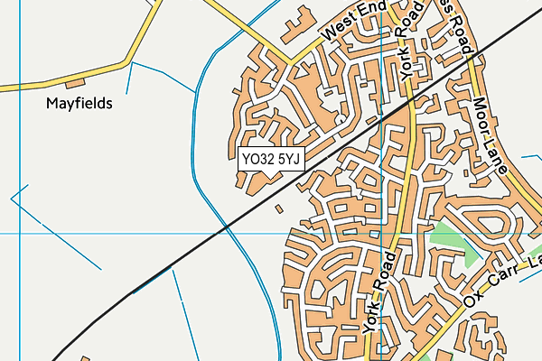YO32 5YJ map - OS VectorMap District (Ordnance Survey)