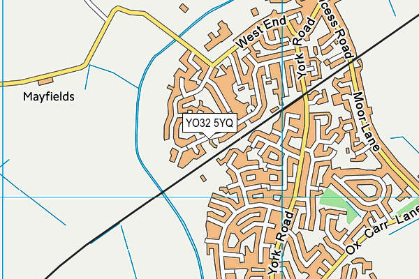 YO32 5YQ map - OS VectorMap District (Ordnance Survey)