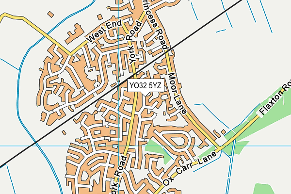 YO32 5YZ map - OS VectorMap District (Ordnance Survey)
