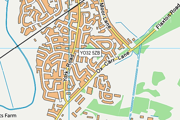 YO32 5ZB map - OS VectorMap District (Ordnance Survey)