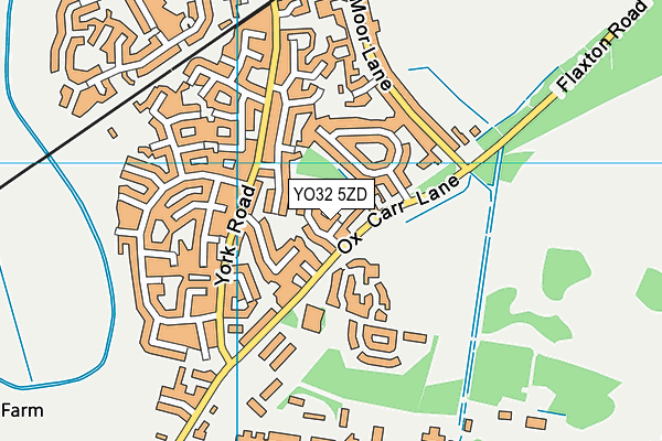 YO32 5ZD map - OS VectorMap District (Ordnance Survey)