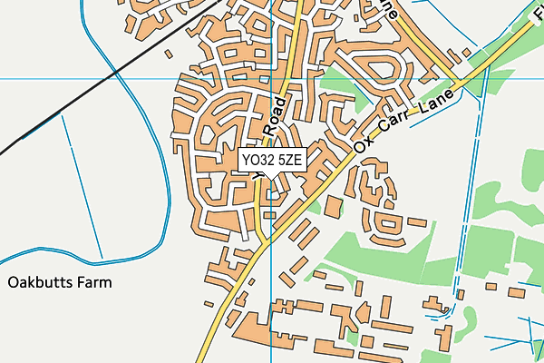 YO32 5ZE map - OS VectorMap District (Ordnance Survey)