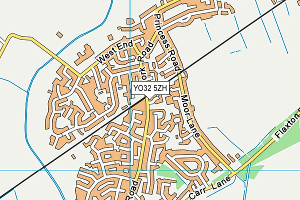 YO32 5ZH map - OS VectorMap District (Ordnance Survey)