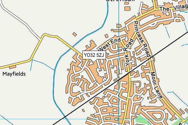 YO32 5ZJ map - OS VectorMap District (Ordnance Survey)
