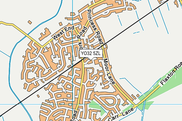 YO32 5ZL map - OS VectorMap District (Ordnance Survey)