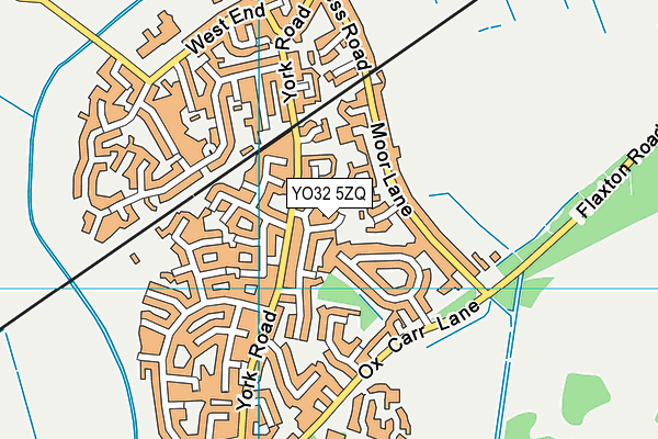 YO32 5ZQ map - OS VectorMap District (Ordnance Survey)