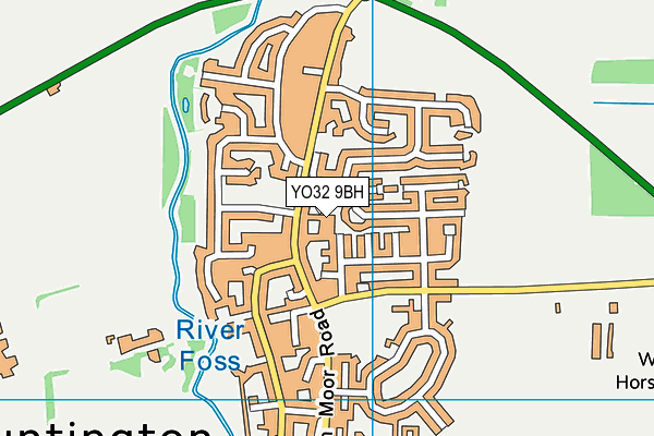 YO32 9BH map - OS VectorMap District (Ordnance Survey)