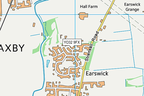 YO32 9FX map - OS VectorMap District (Ordnance Survey)