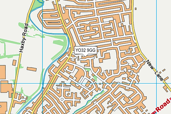 YO32 9GG map - OS VectorMap District (Ordnance Survey)