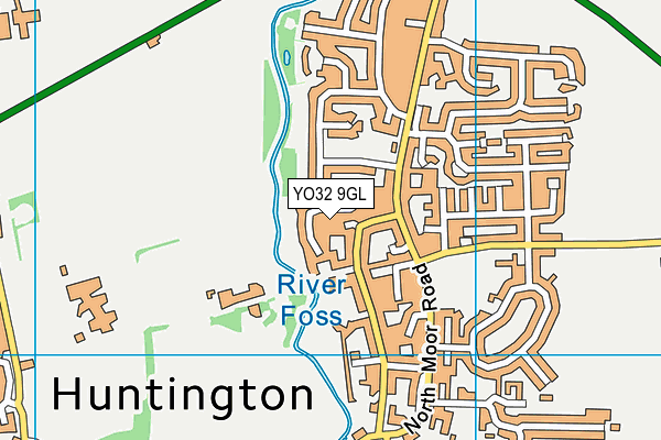 YO32 9GL map - OS VectorMap District (Ordnance Survey)