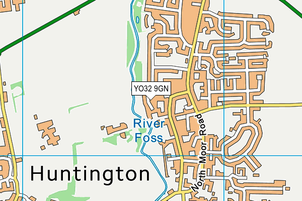 YO32 9GN map - OS VectorMap District (Ordnance Survey)