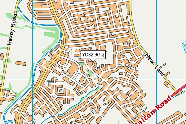 YO32 9GQ map - OS VectorMap District (Ordnance Survey)