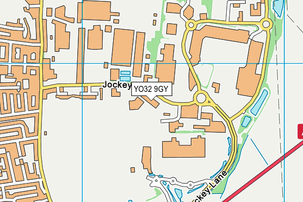 YO32 9GY map - OS VectorMap District (Ordnance Survey)