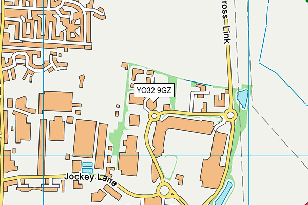 YO32 9GZ map - OS VectorMap District (Ordnance Survey)