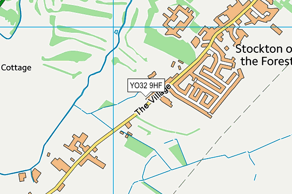 YO32 9HF map - OS VectorMap District (Ordnance Survey)