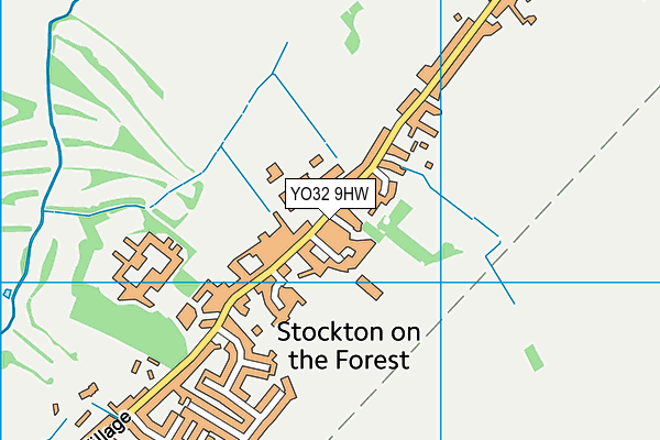 YO32 9HW map - OS VectorMap District (Ordnance Survey)