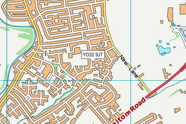 YO32 9JT map - OS VectorMap District (Ordnance Survey)