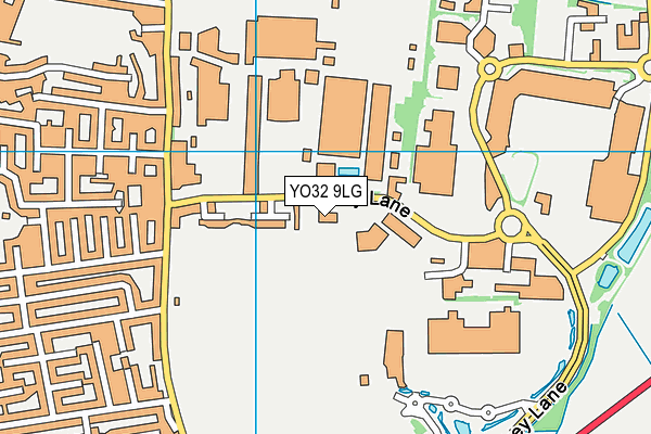 YO32 9LG map - OS VectorMap District (Ordnance Survey)