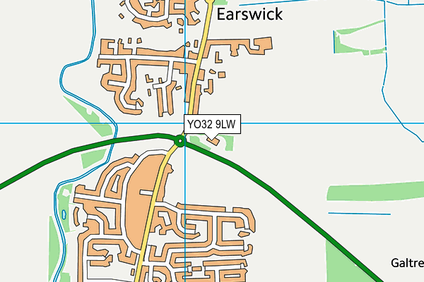 YO32 9LW map - OS VectorMap District (Ordnance Survey)
